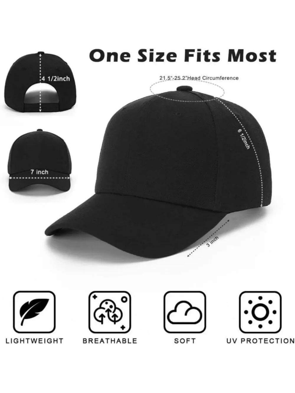 20-Pack Solid Baseball Caps - DIY Craft, Breathable, Adjustable Fit, Unisex